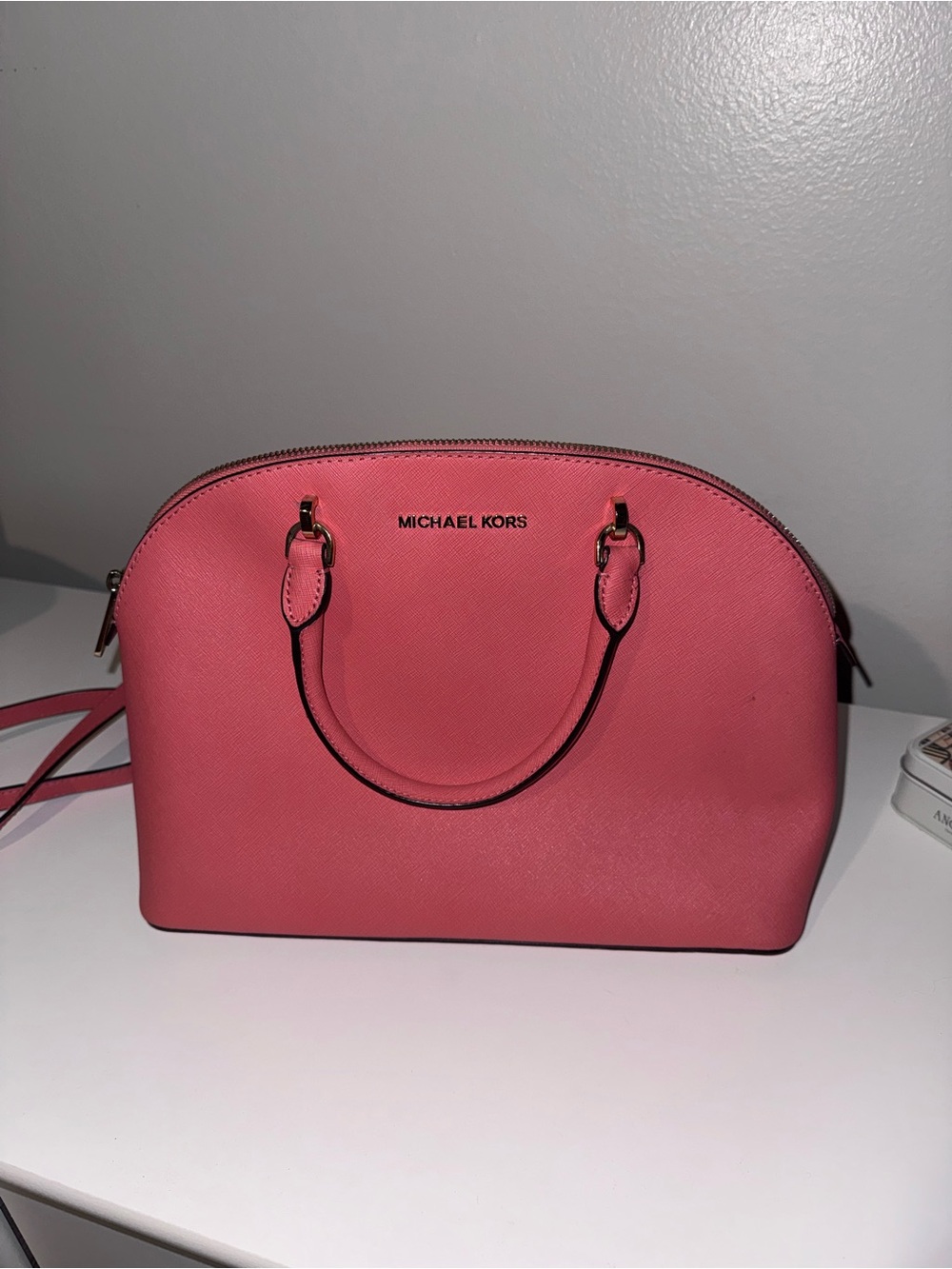 Michael Kors Coral Pink Dome Satchel